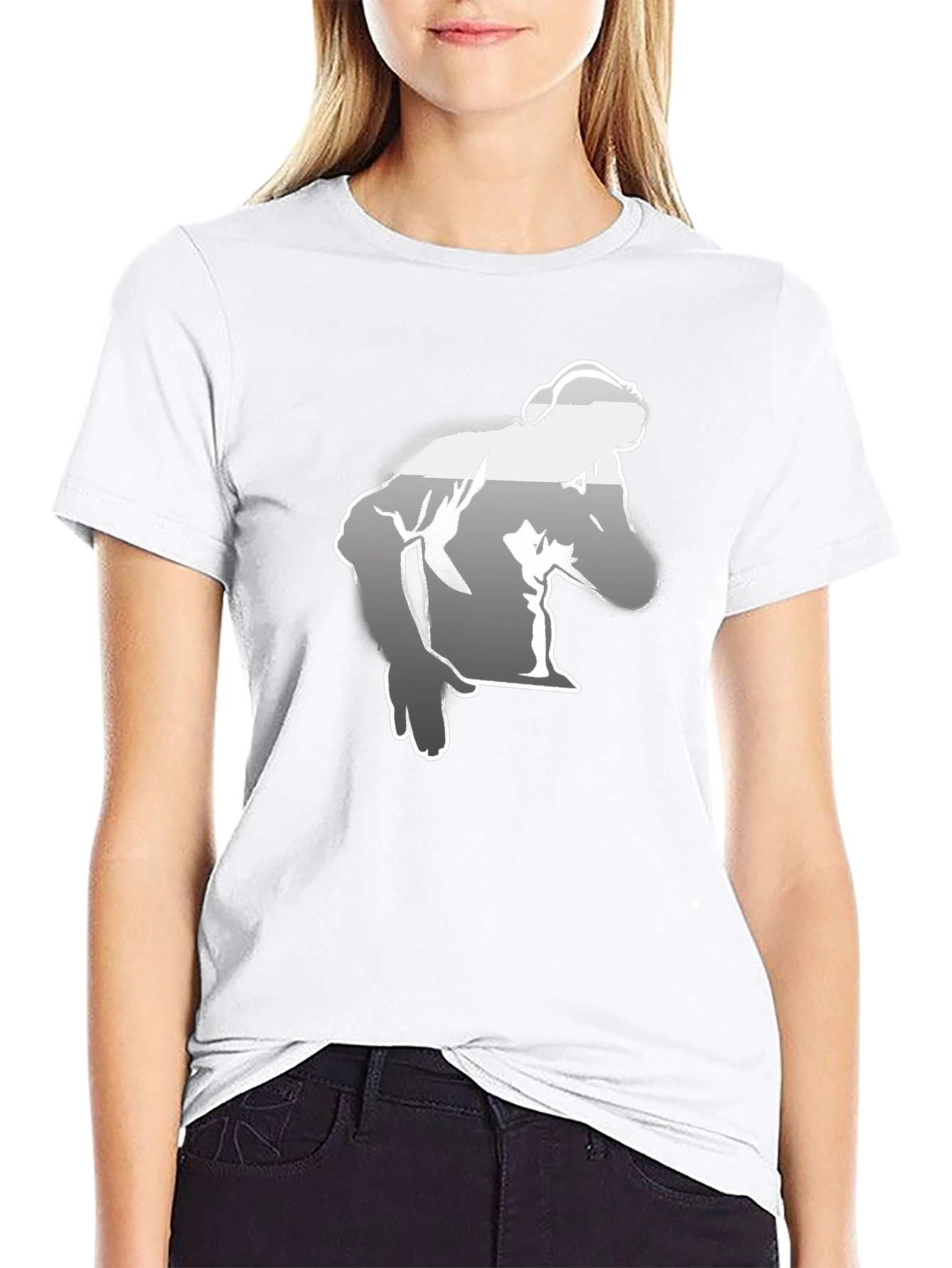Mens Black Graphic Tee - Bodybuilder Design