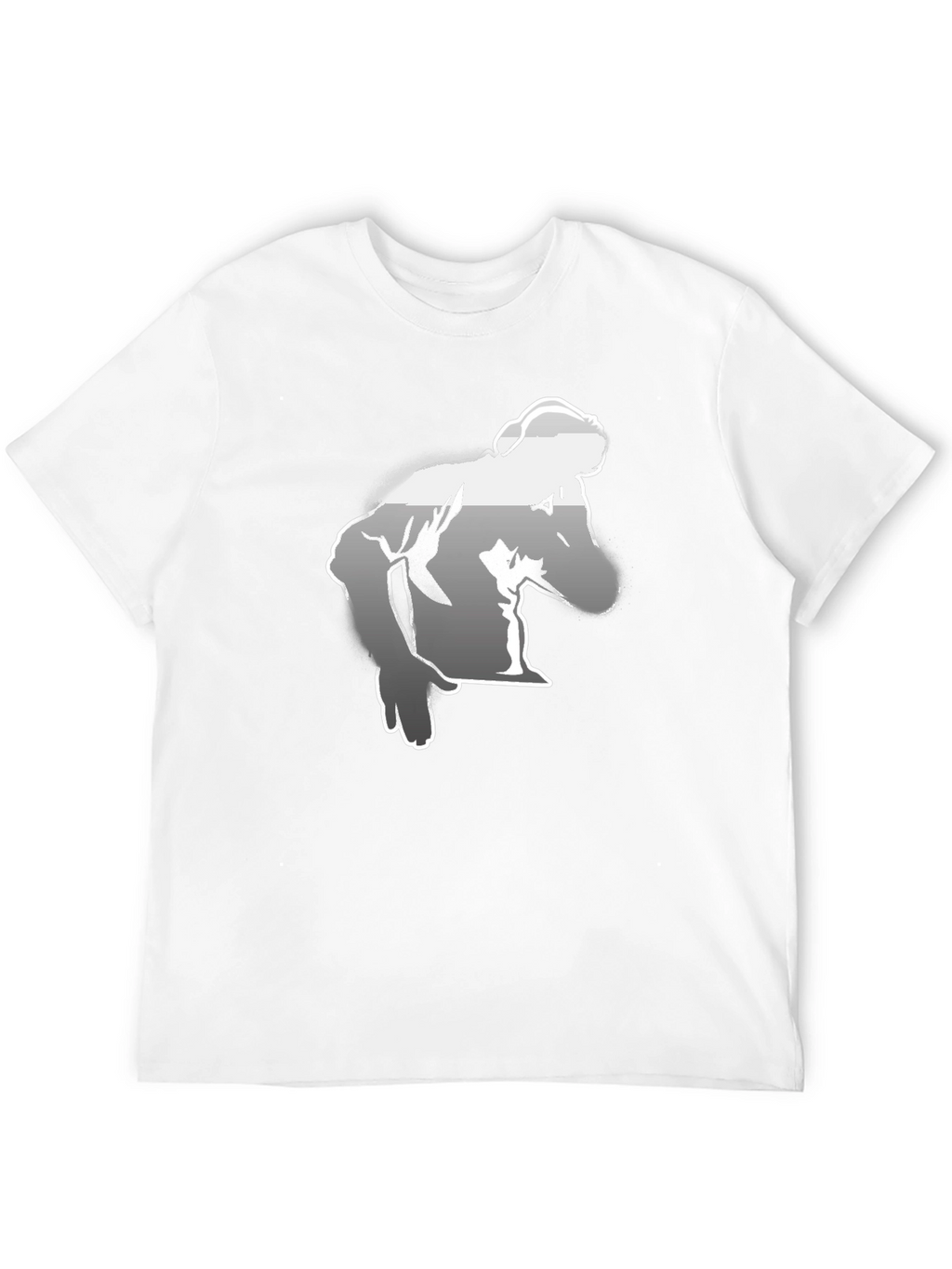 Mens Black Graphic Tee - Bodybuilder Design