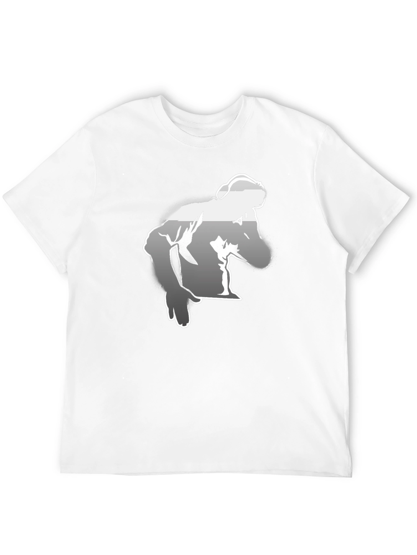 Mens Black Graphic Tee - Bodybuilder Design