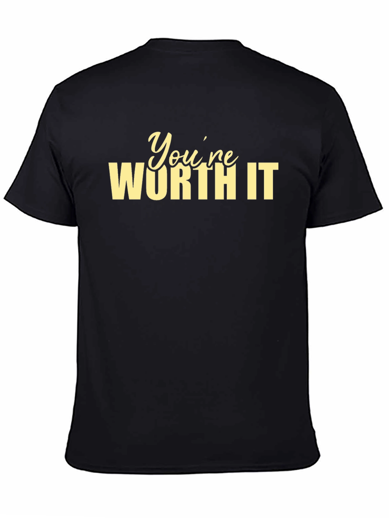 Youre Worth It Graphic Tee - Black