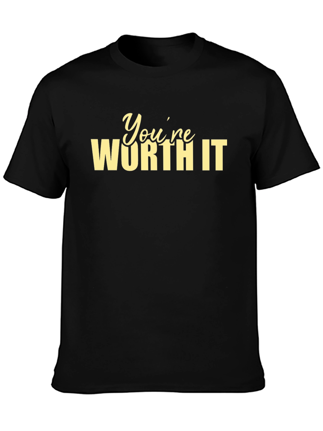 Youre Worth It Graphic Tee - Black