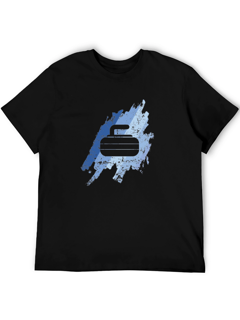 Curling Rock Graphic T-Shirt - Unique Design Tee