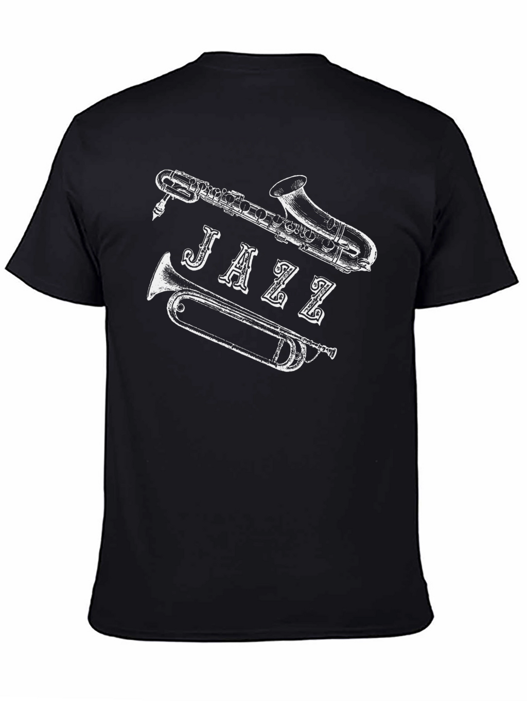 Jazz Music T-Shirt - Saxophone Trumpet Design