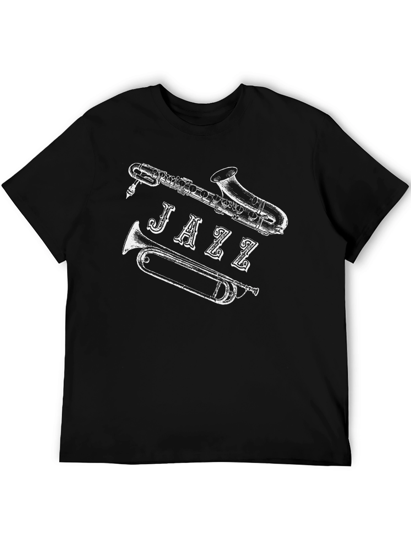 Jazz Music T-Shirt - Saxophone Trumpet Design