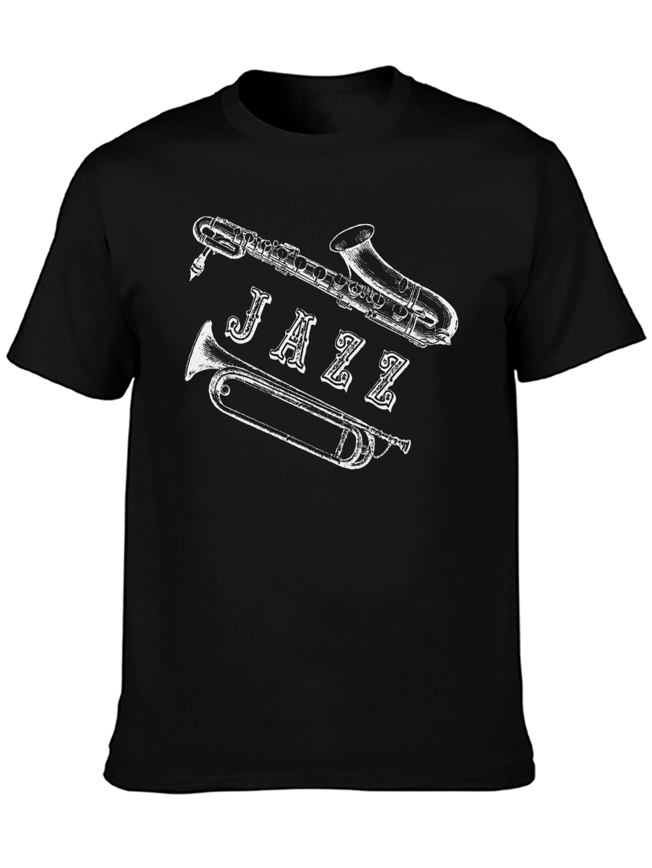 Jazz Music T-Shirt - Saxophone Trumpet Design
