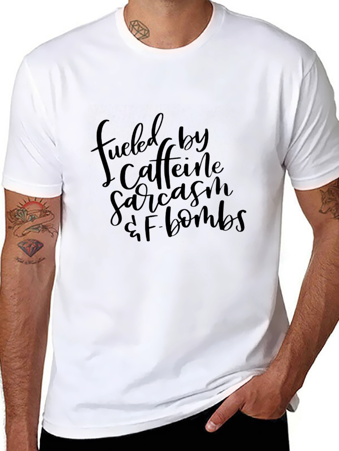 Fueled by Caffeine Graphic Tee - Black