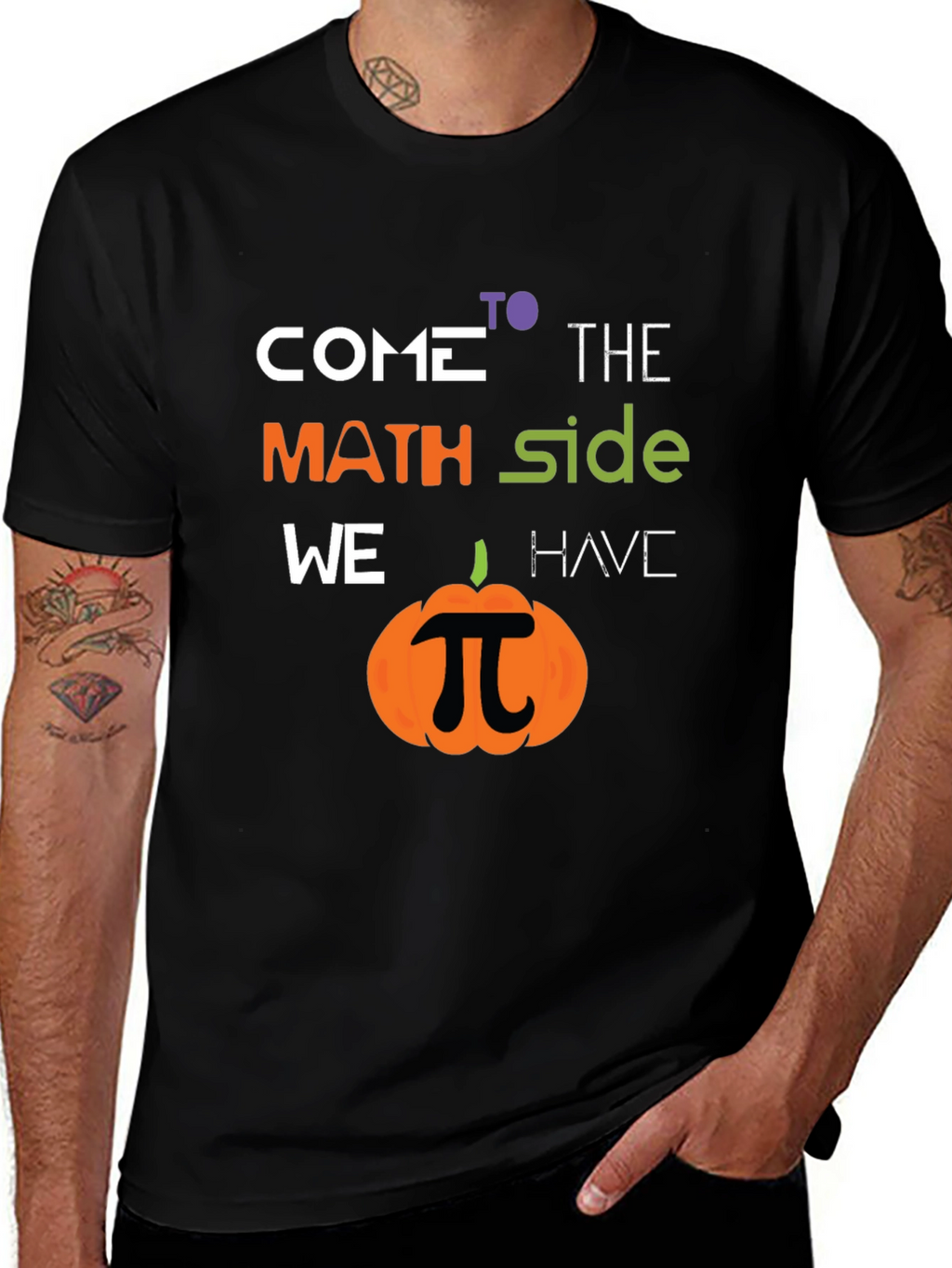 Math Side Pumpkin T-Shirt - Halloween Geek