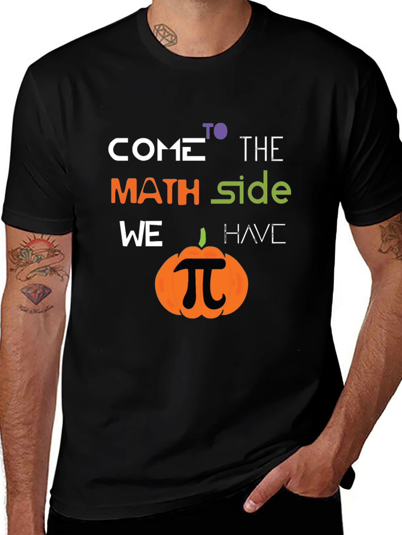 Math Side Pumpkin T-Shirt - Halloween Geek
