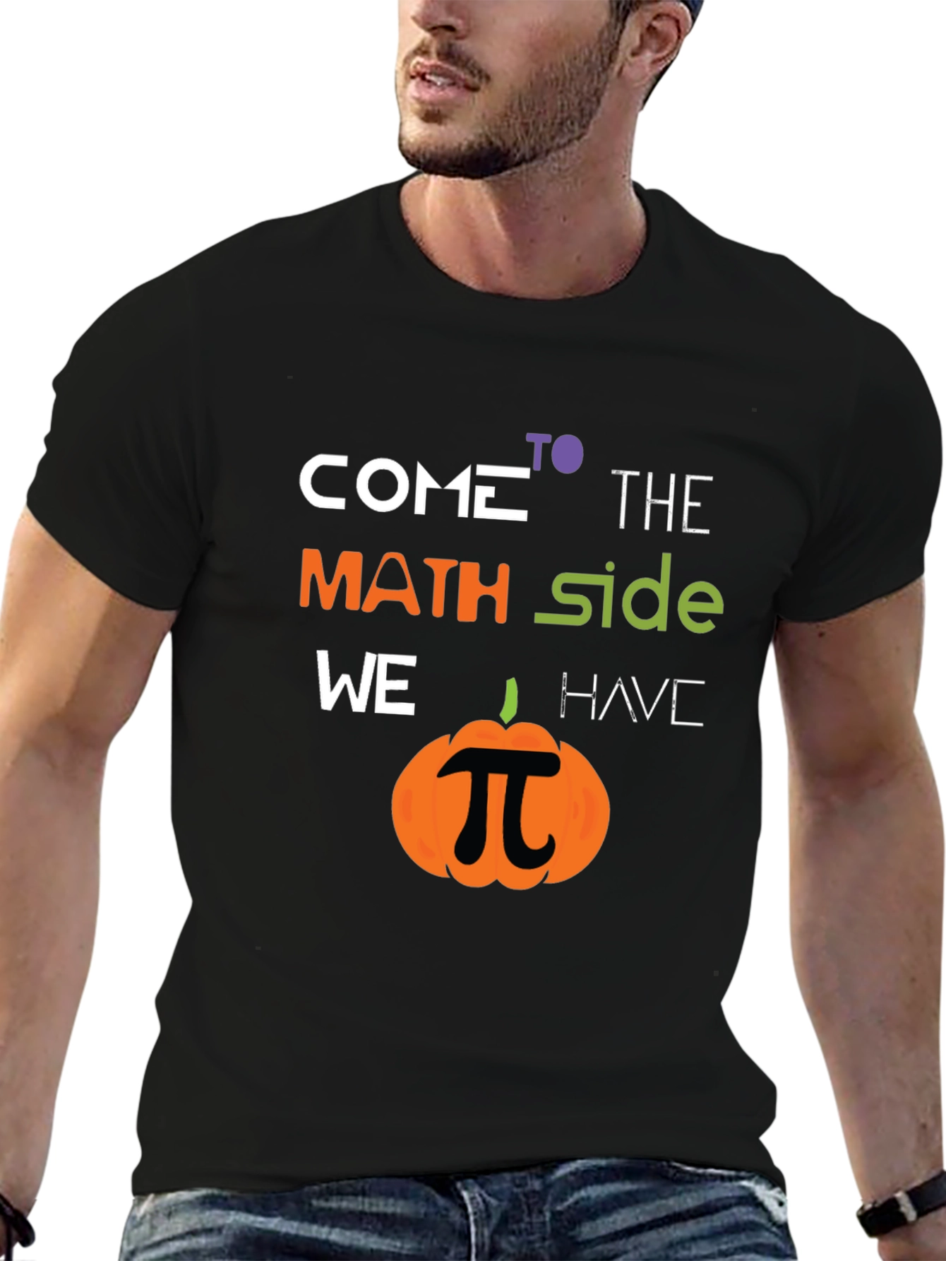 Math Side Pumpkin T-Shirt - Halloween Geek