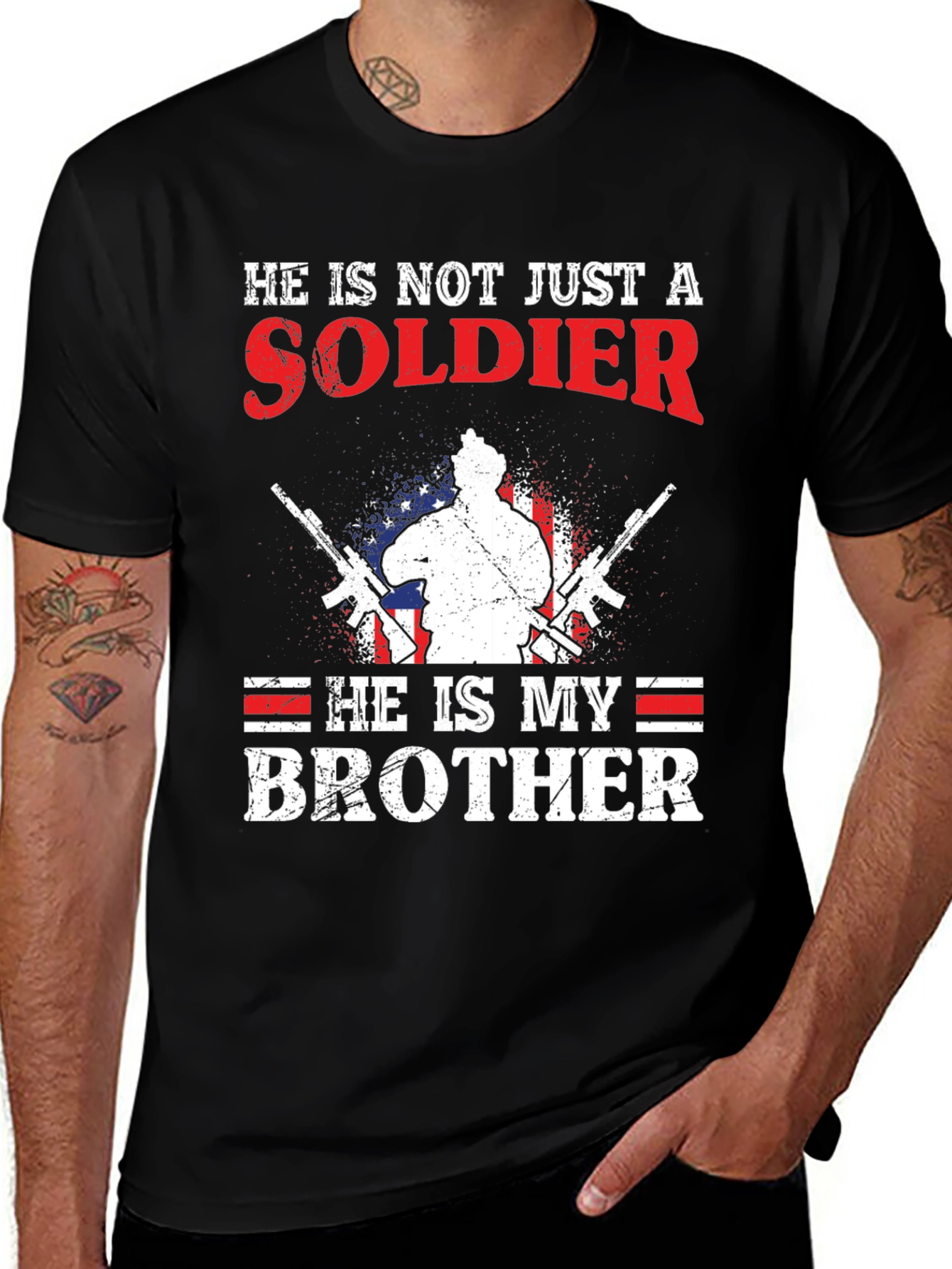 Soldier Brother T-Shirt - Patriotic Design