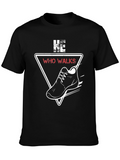 Who Walks Graphic Tee - Mens Black T-Shirt