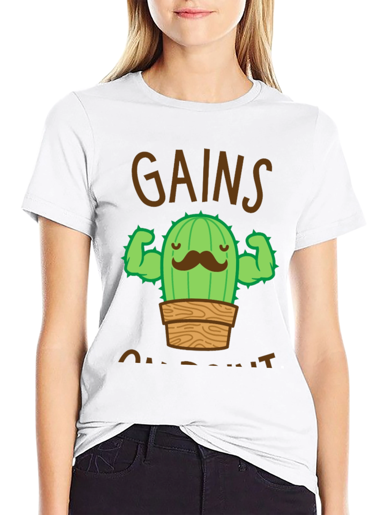 Gains Cactus Graphic Tee - Black