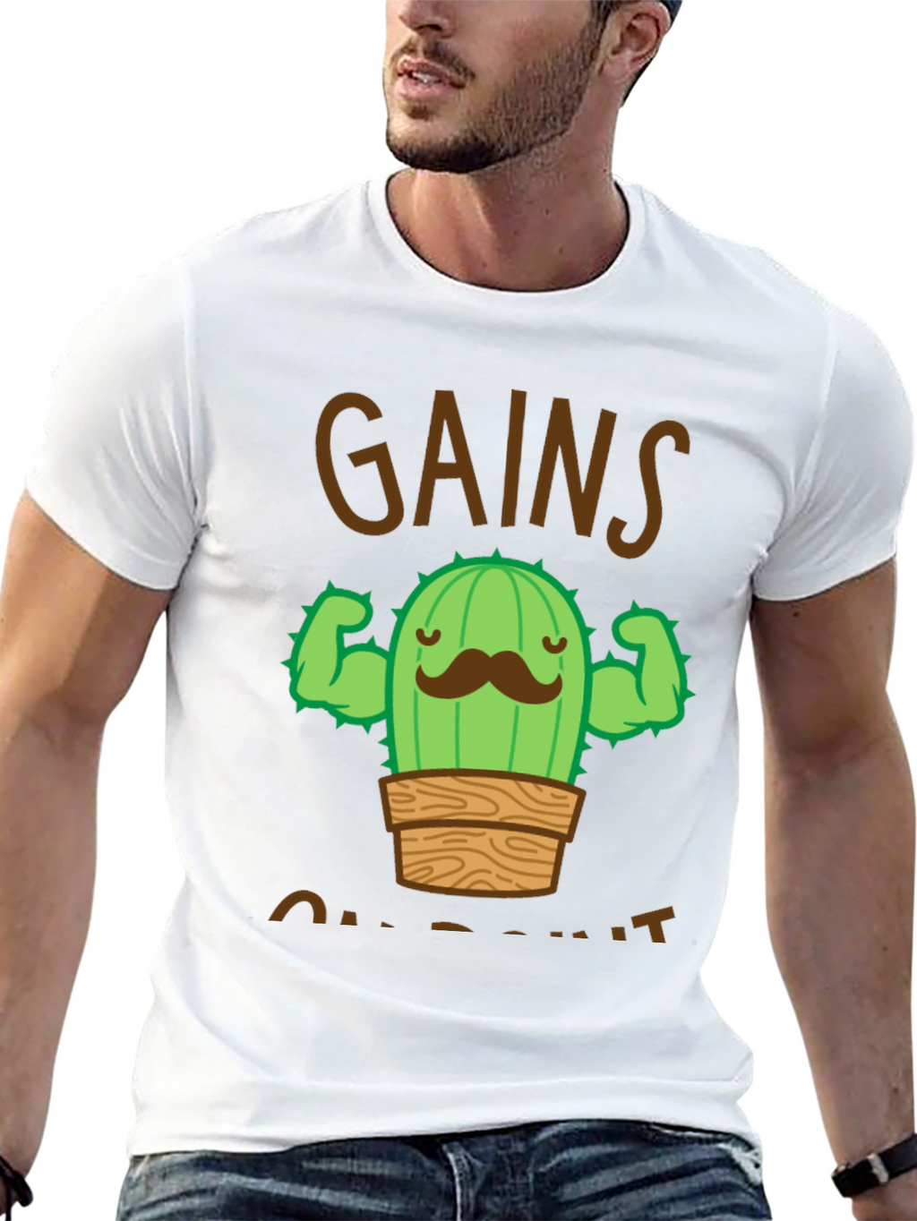 Gains Cactus Graphic Tee - Black