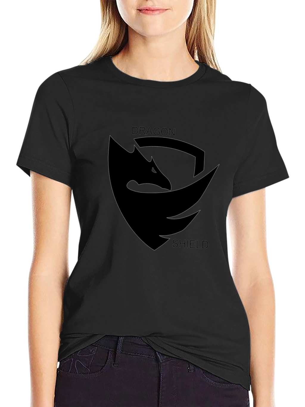 Dragon Shield Graphic Black T-Shirt