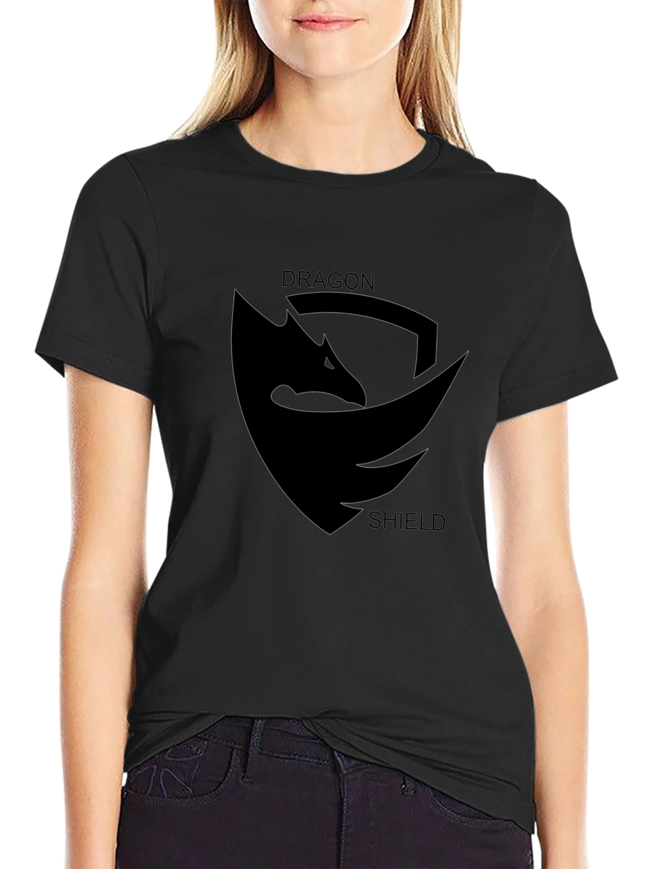 Dragon Shield Graphic Black T-Shirt