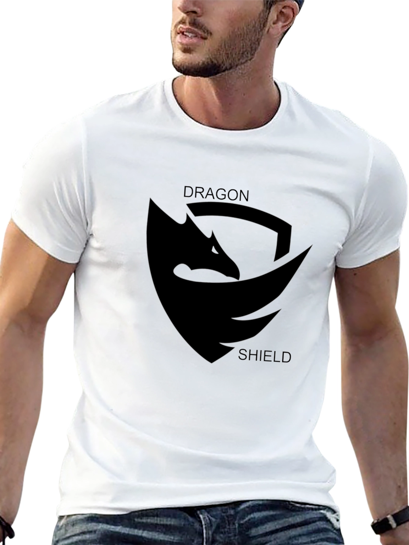 Dragon Shield Graphic Black T-Shirt
