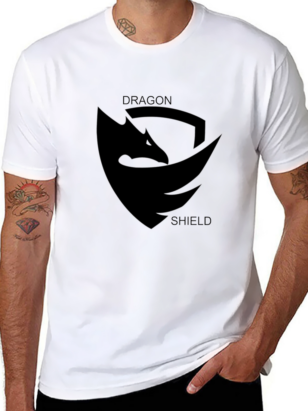 Dragon Shield Graphic Black T-Shirt