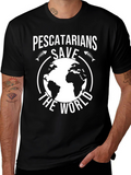 Pescetarians Save the World Graphic T-Shirt