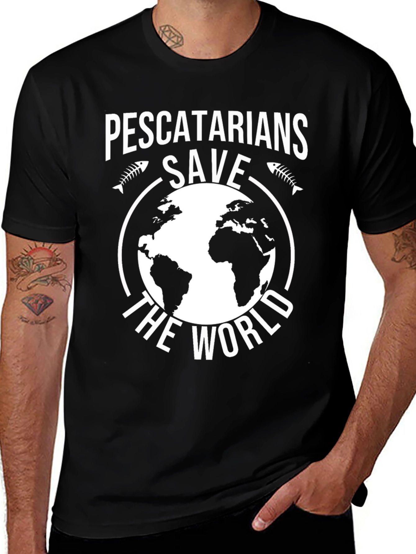 Pescetarians Save the World Graphic T-Shirt