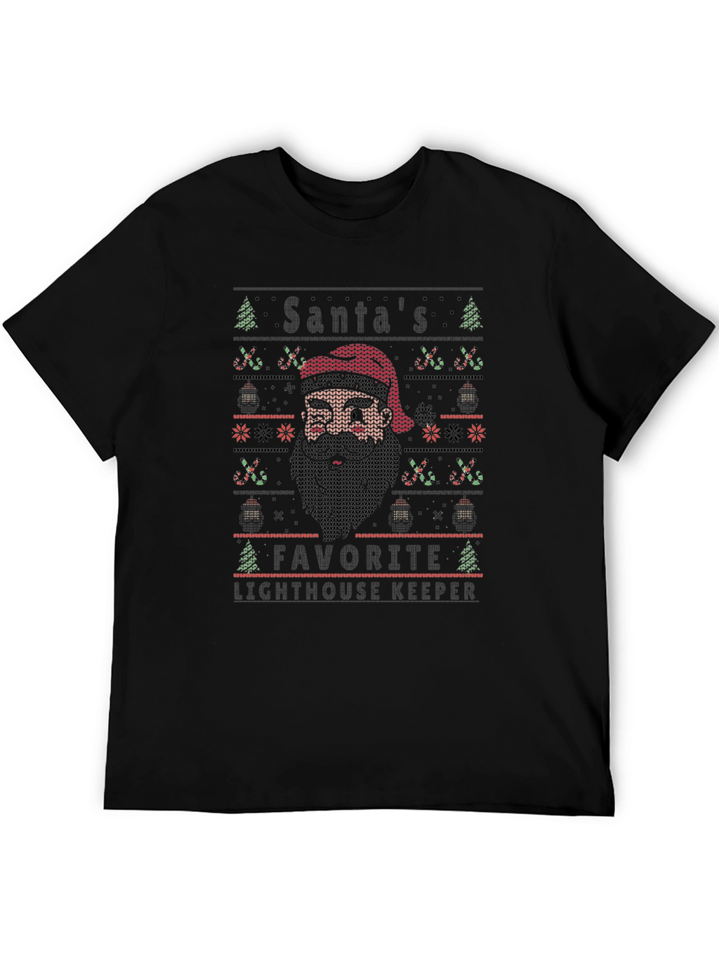 Santas Favorite Lighthouse Keeper Christmas T-Shirt