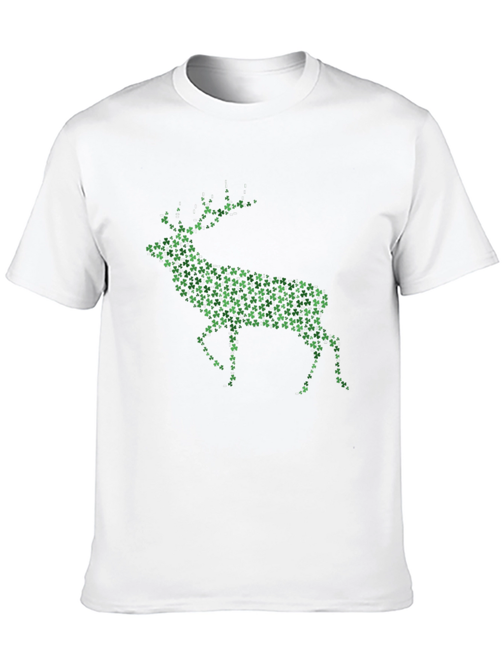St. Patricks Day Deer Clover Graphic T-Shirt