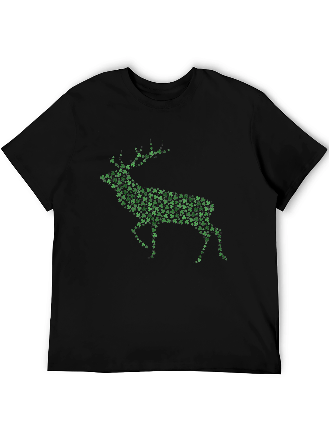 St. Patricks Day Deer Clover Graphic T-Shirt
