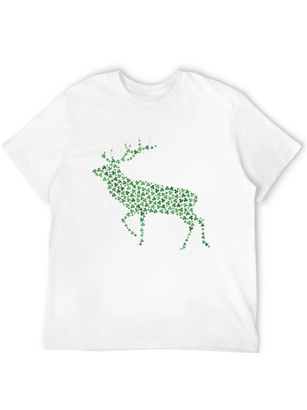 St. Patricks Day Deer Clover Graphic T-Shirt