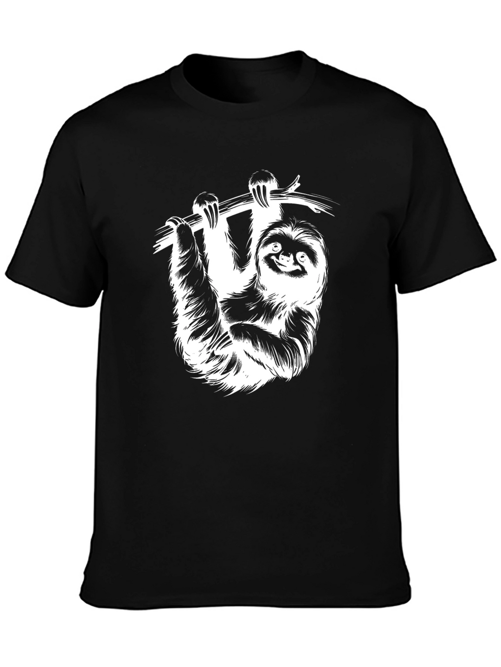 Sloth Graphic Tee - Mens Black T-Shirt