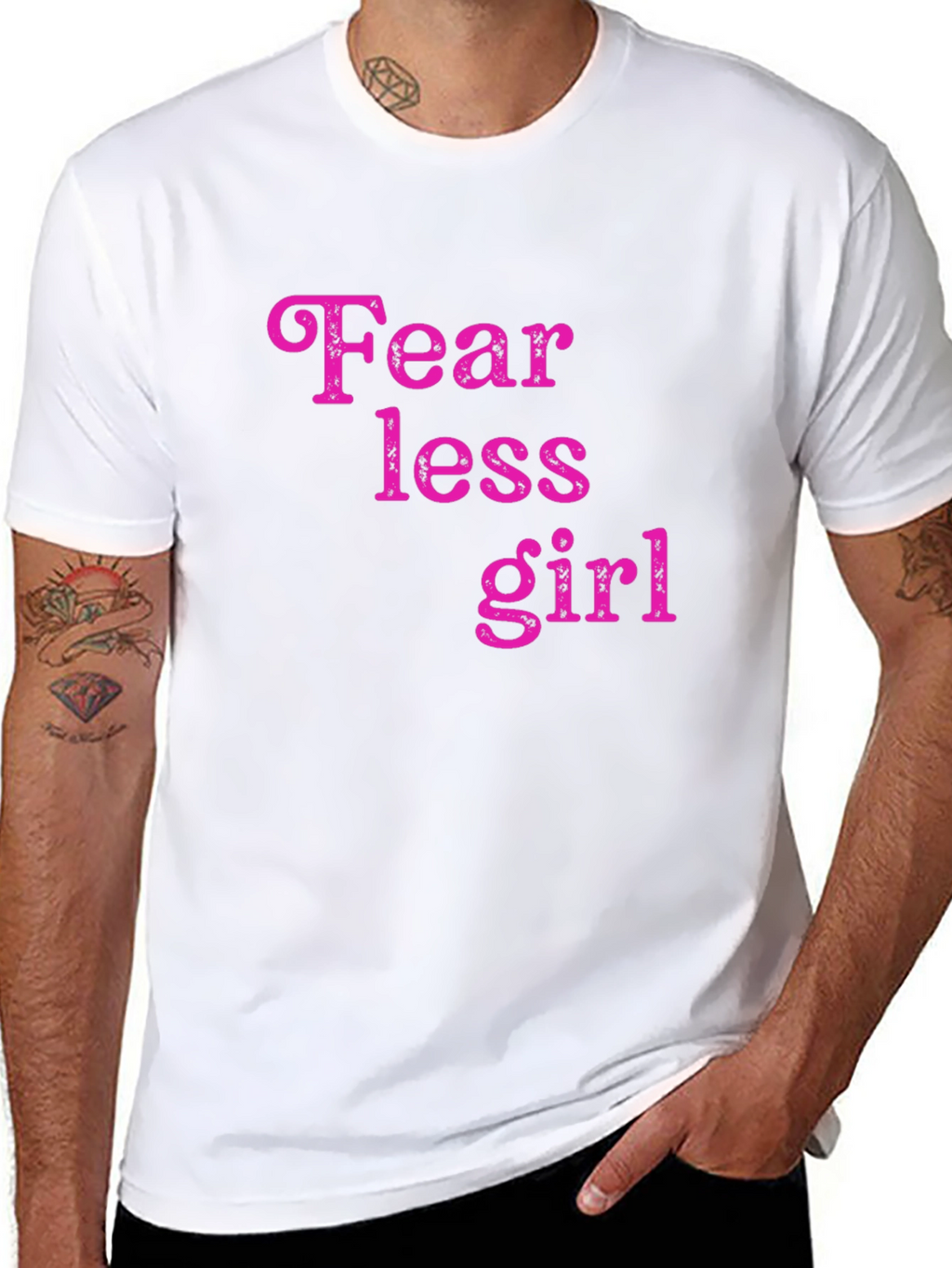 Fearless Girl Graphic Tee - Trendy Black Cotton T-Shirt