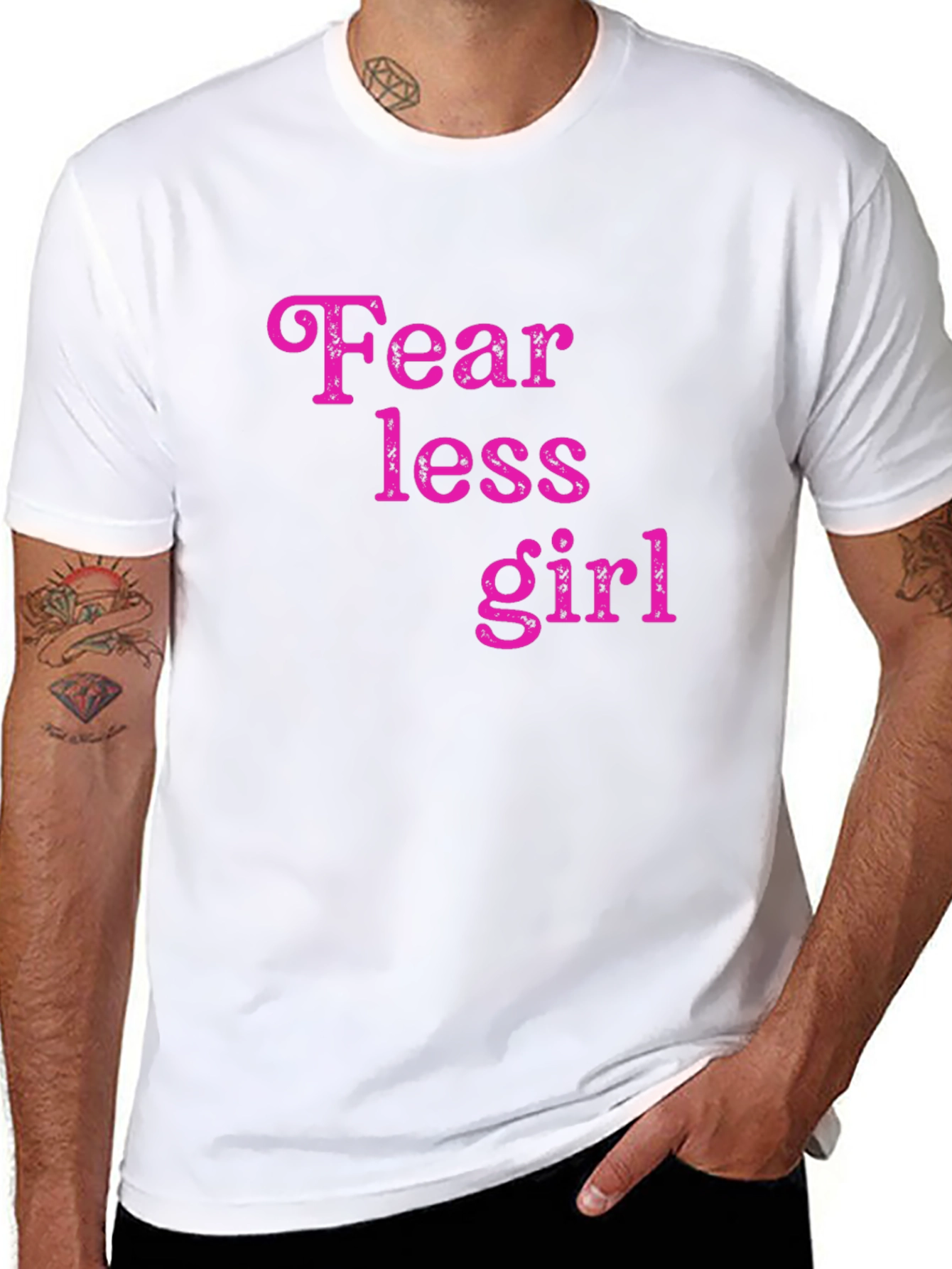 Fearless Girl Graphic Tee - Trendy Black Cotton T-Shirt