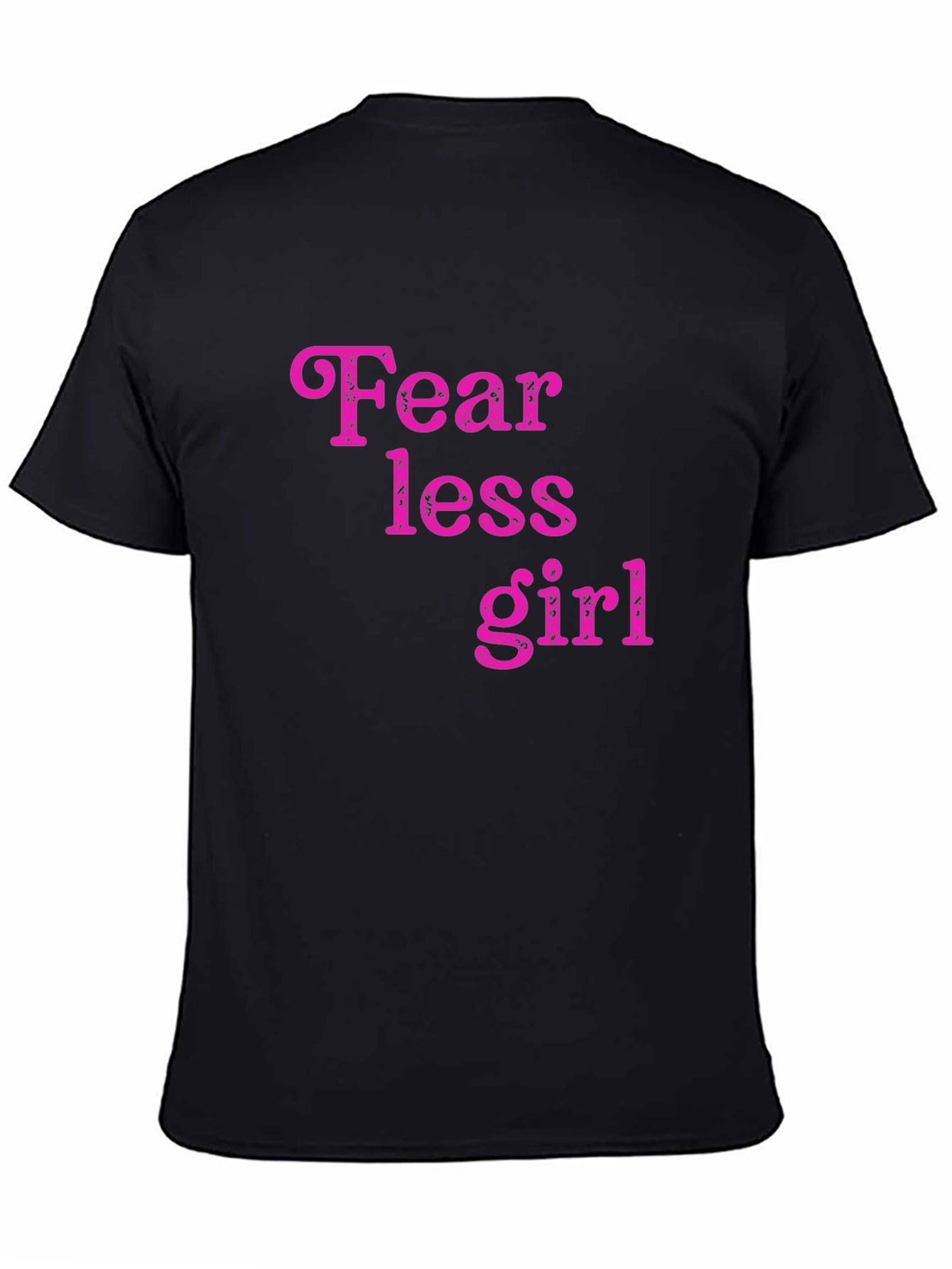 Fearless Girl Graphic Tee - Trendy Black Cotton T-Shirt