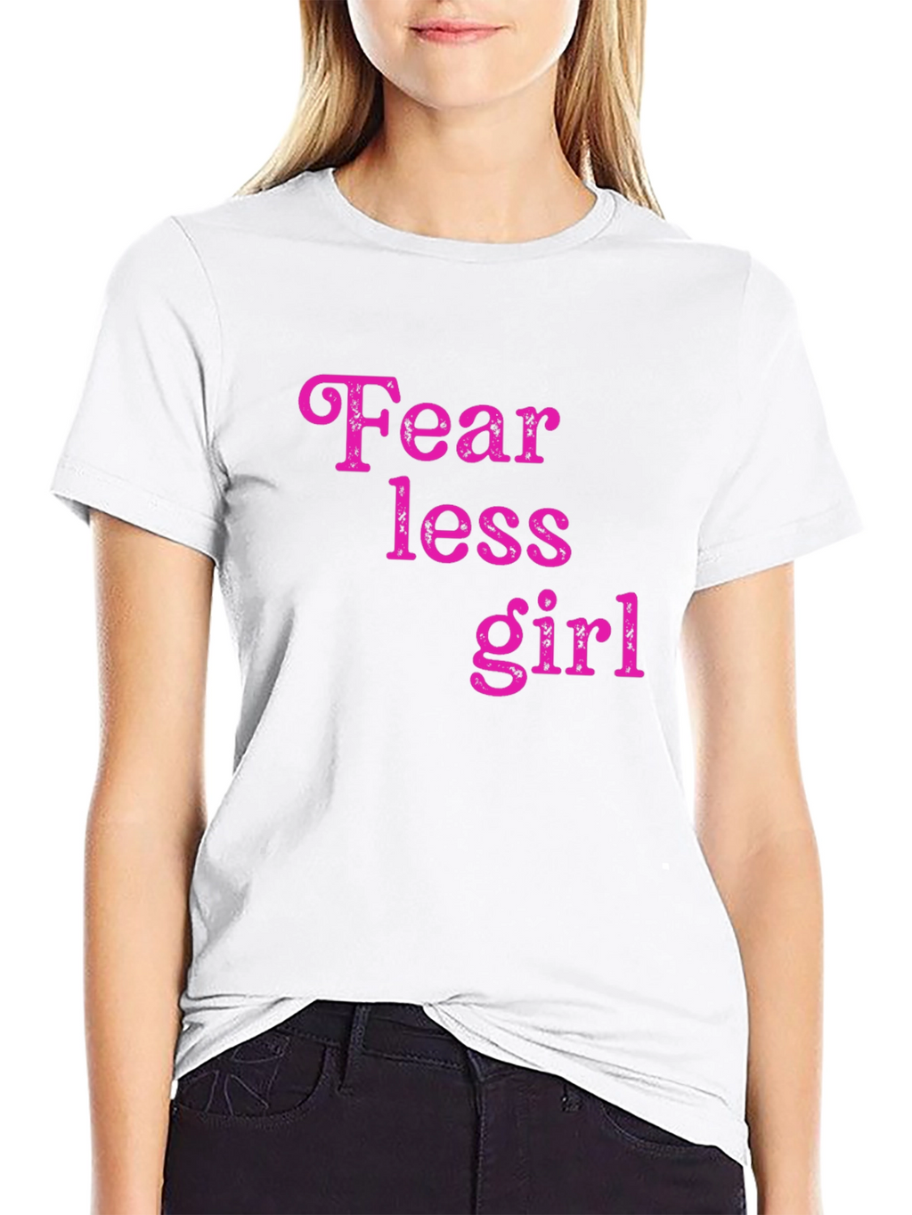 Fearless Girl Graphic Tee - Trendy Black Cotton T-Shirt