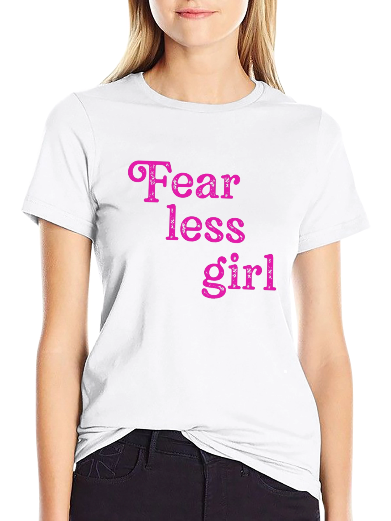 Fearless Girl Graphic Tee - Trendy Black Cotton T-Shirt