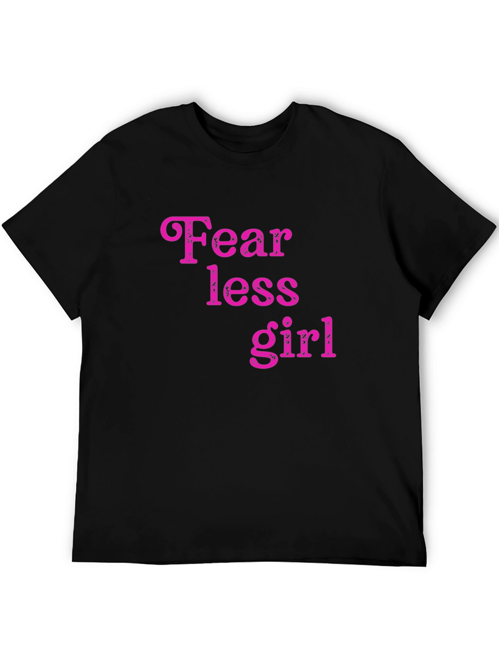 Fearless Girl Graphic Tee - Trendy Black Cotton T-Shirt