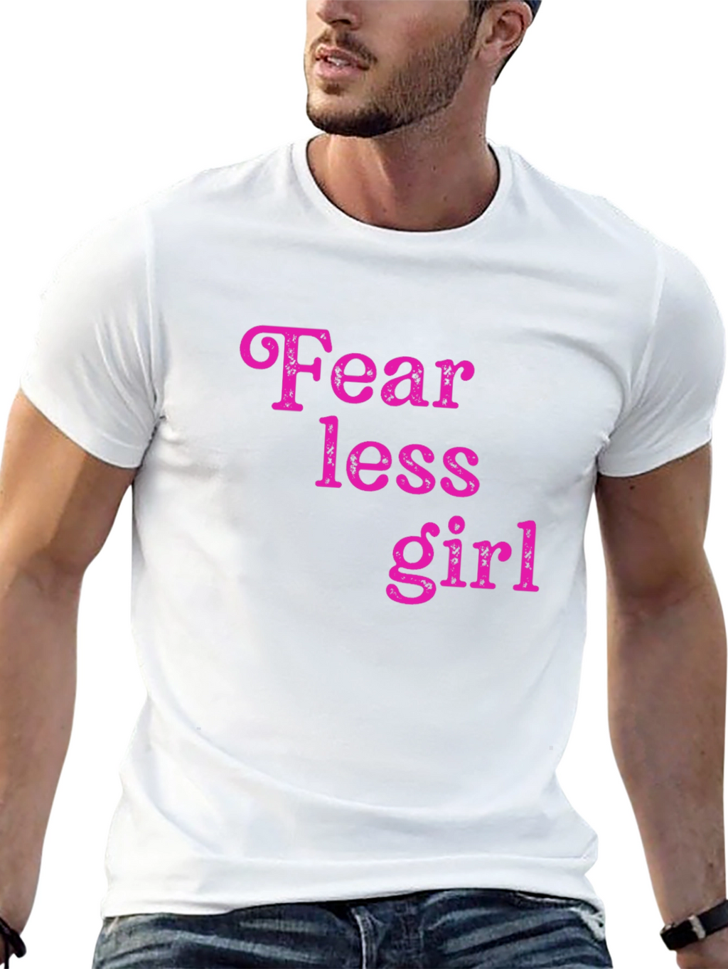 Fearless Girl Graphic Tee - Trendy Black Cotton T-Shirt