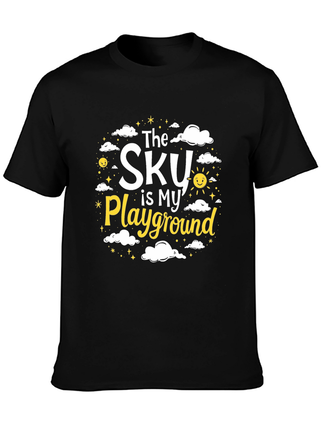 The Sky is My Playground Black T-Shirt