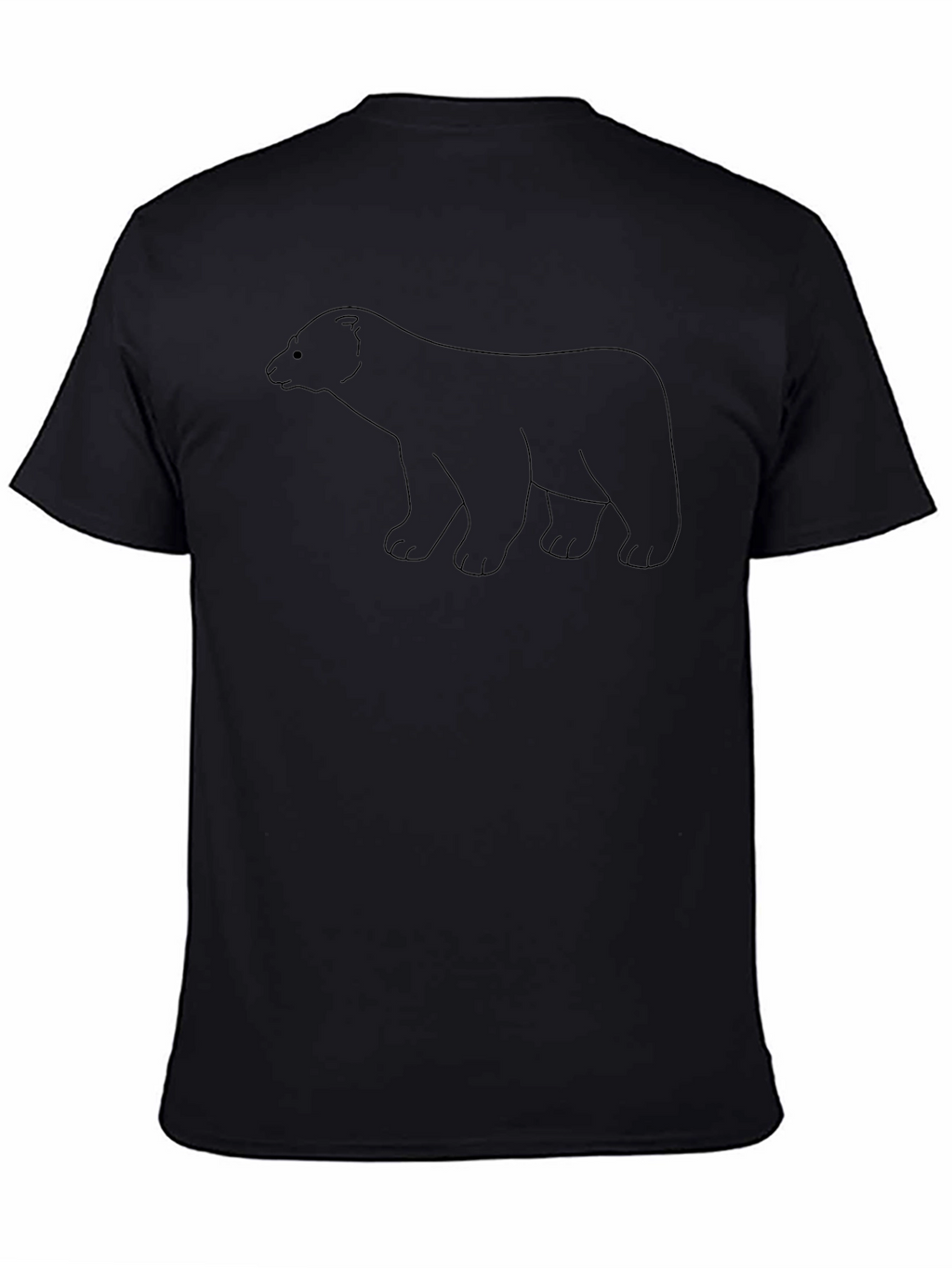 Black Bear Outline T-Shirt - Casual Style