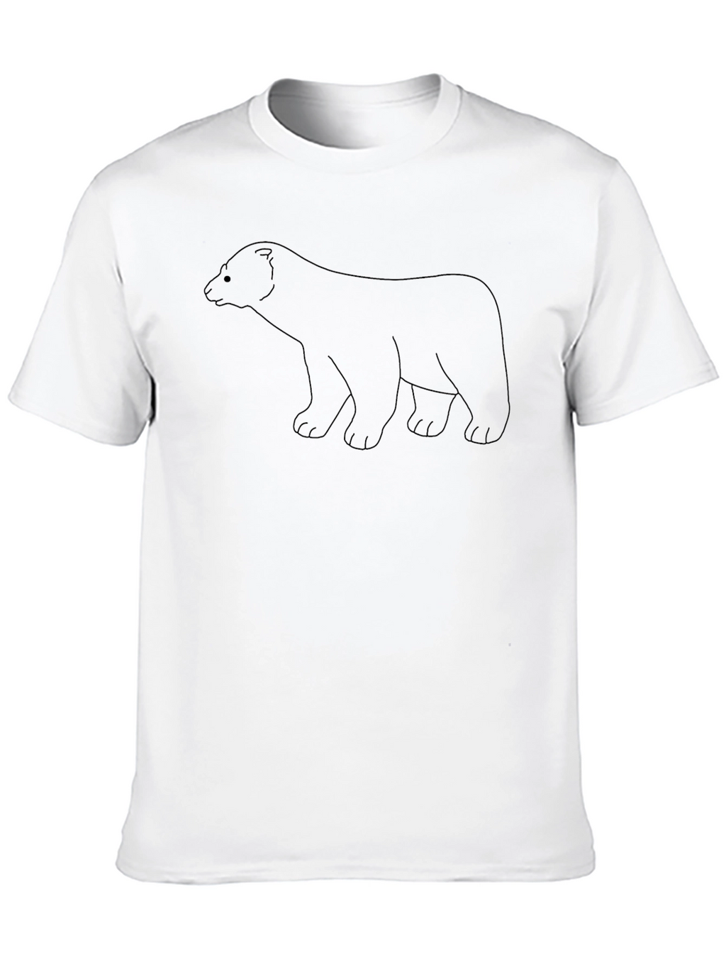 Black Bear Outline T-Shirt - Casual Style