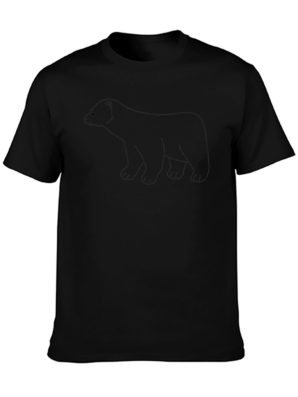 Black Bear Outline T-Shirt - Casual Style