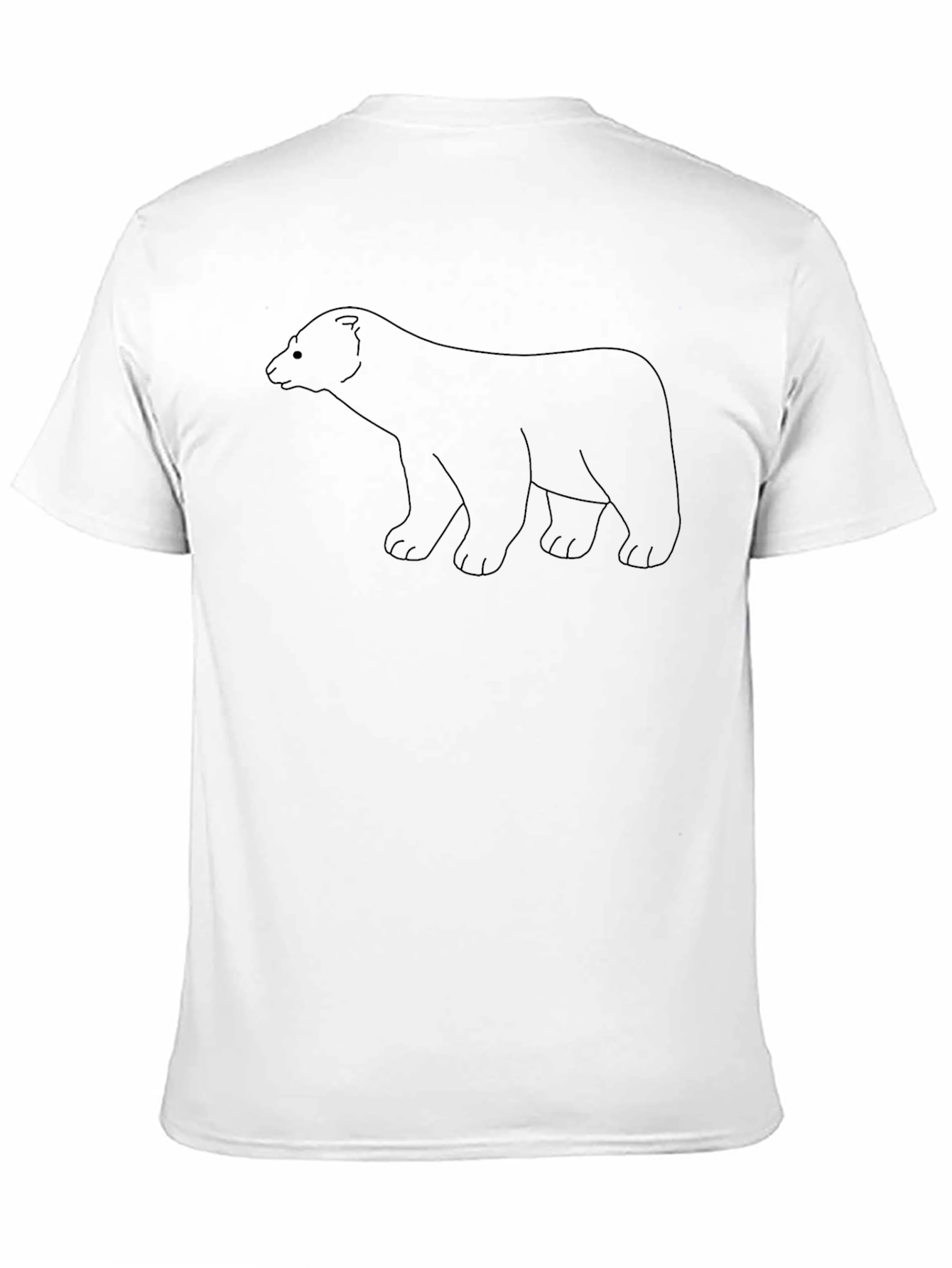 Black Bear Outline T-Shirt - Casual Style