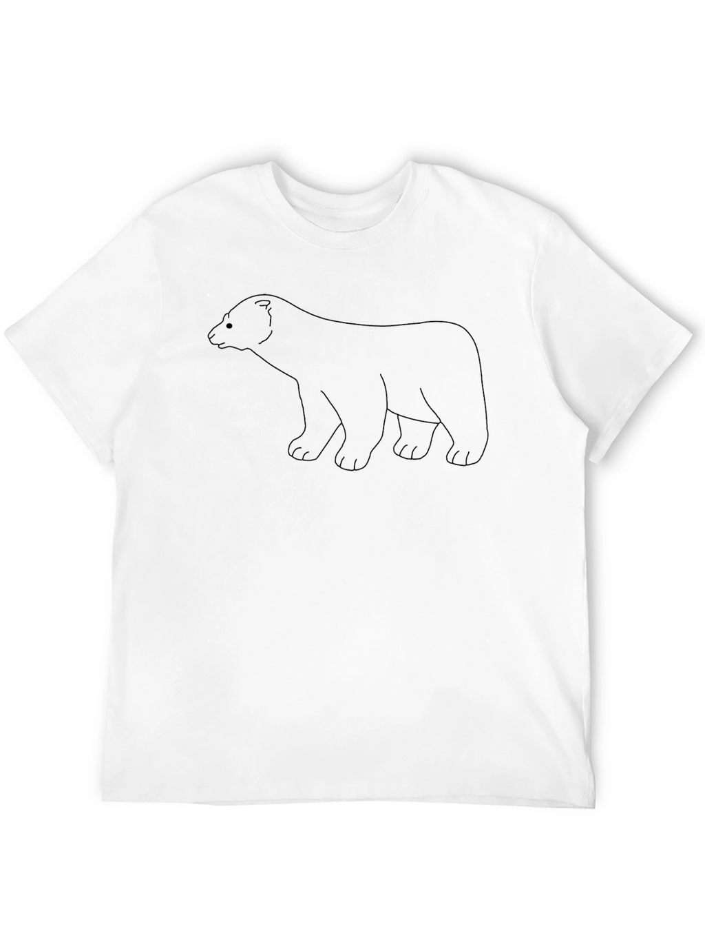 Black Bear Outline T-Shirt - Casual Style