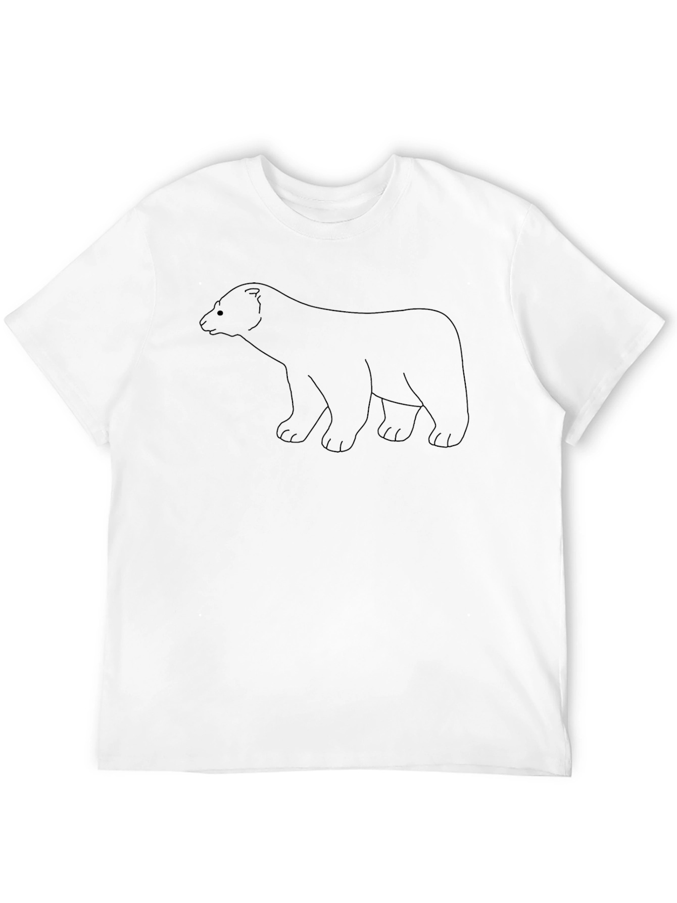 Black Bear Outline T-Shirt - Casual Style