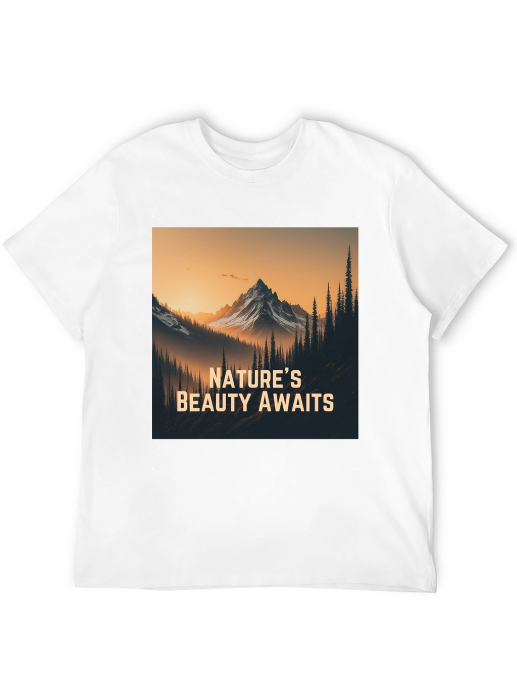 Natures Beauty Awaits Black Graphic Tee