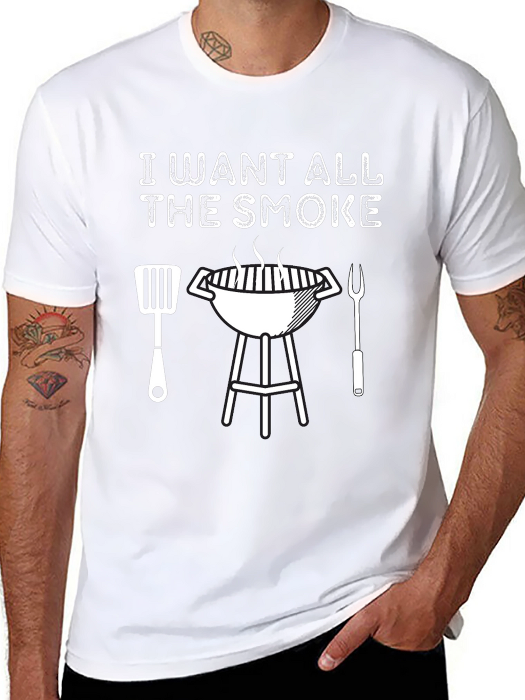 I Want All The Smoke BBQ Grill T-Shirt