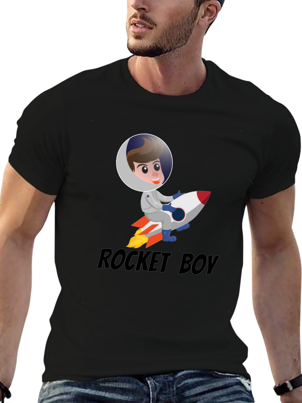 Rocket Boy Graphic T-Shirt - Funky Space Adventure Tee