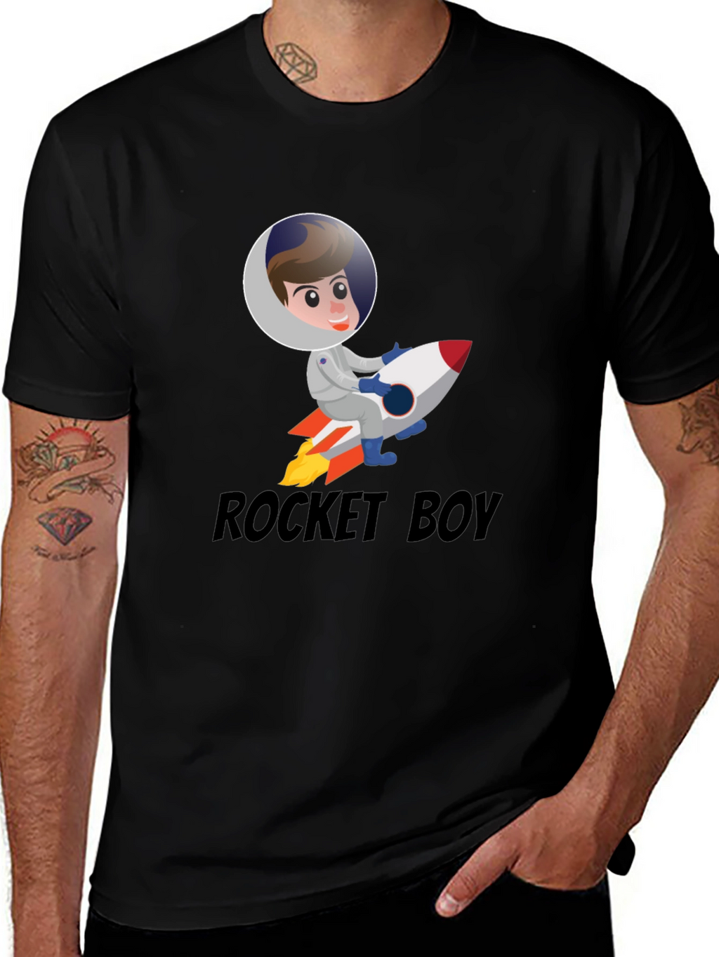 Rocket Boy Graphic T-Shirt - Funky Space Adventure Tee