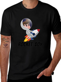 Rocket Boy Graphic T-Shirt - Funky Space Adventure Tee