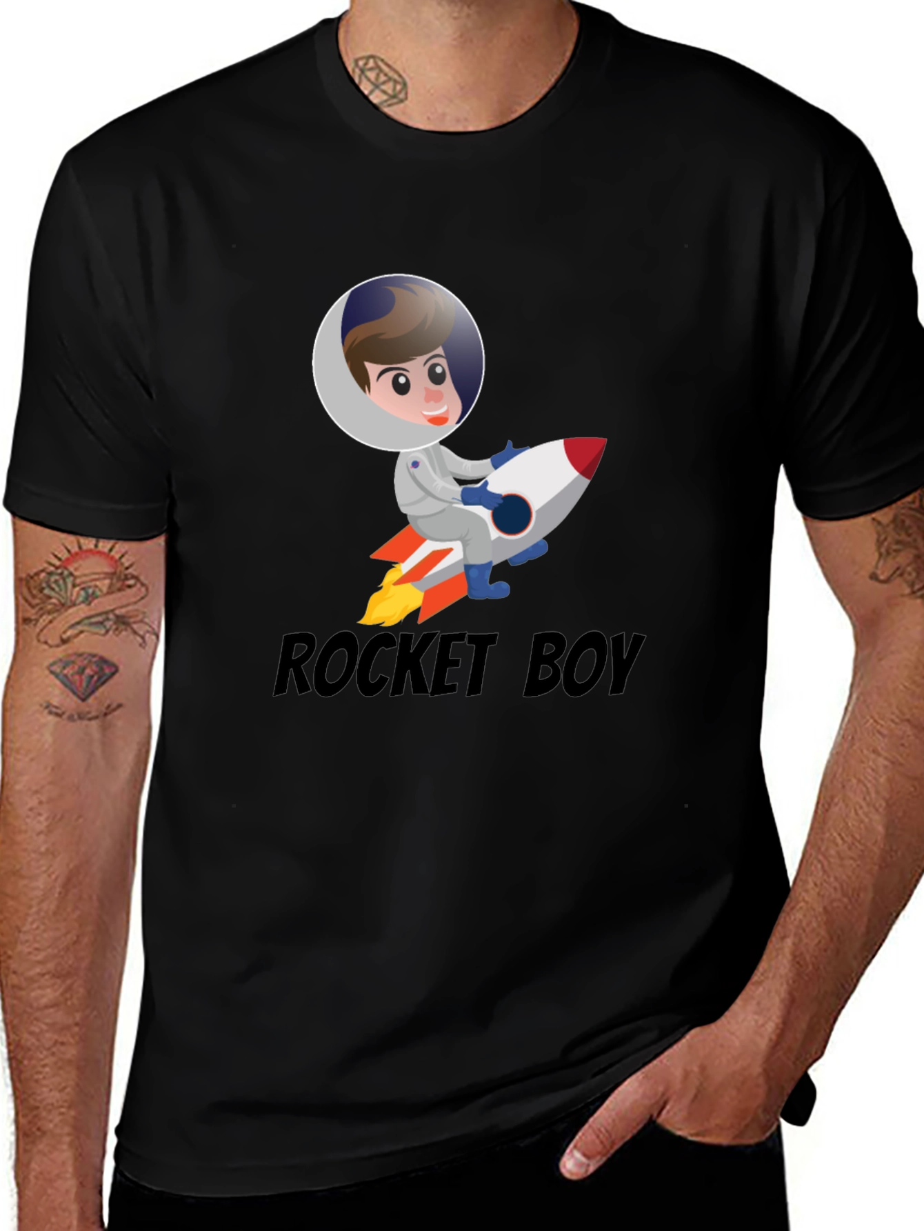 Rocket Boy Graphic T-Shirt - Funky Space Adventure Tee