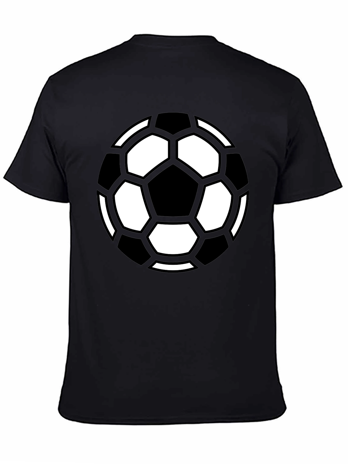 Soccer Ball Graphic Tee - Black