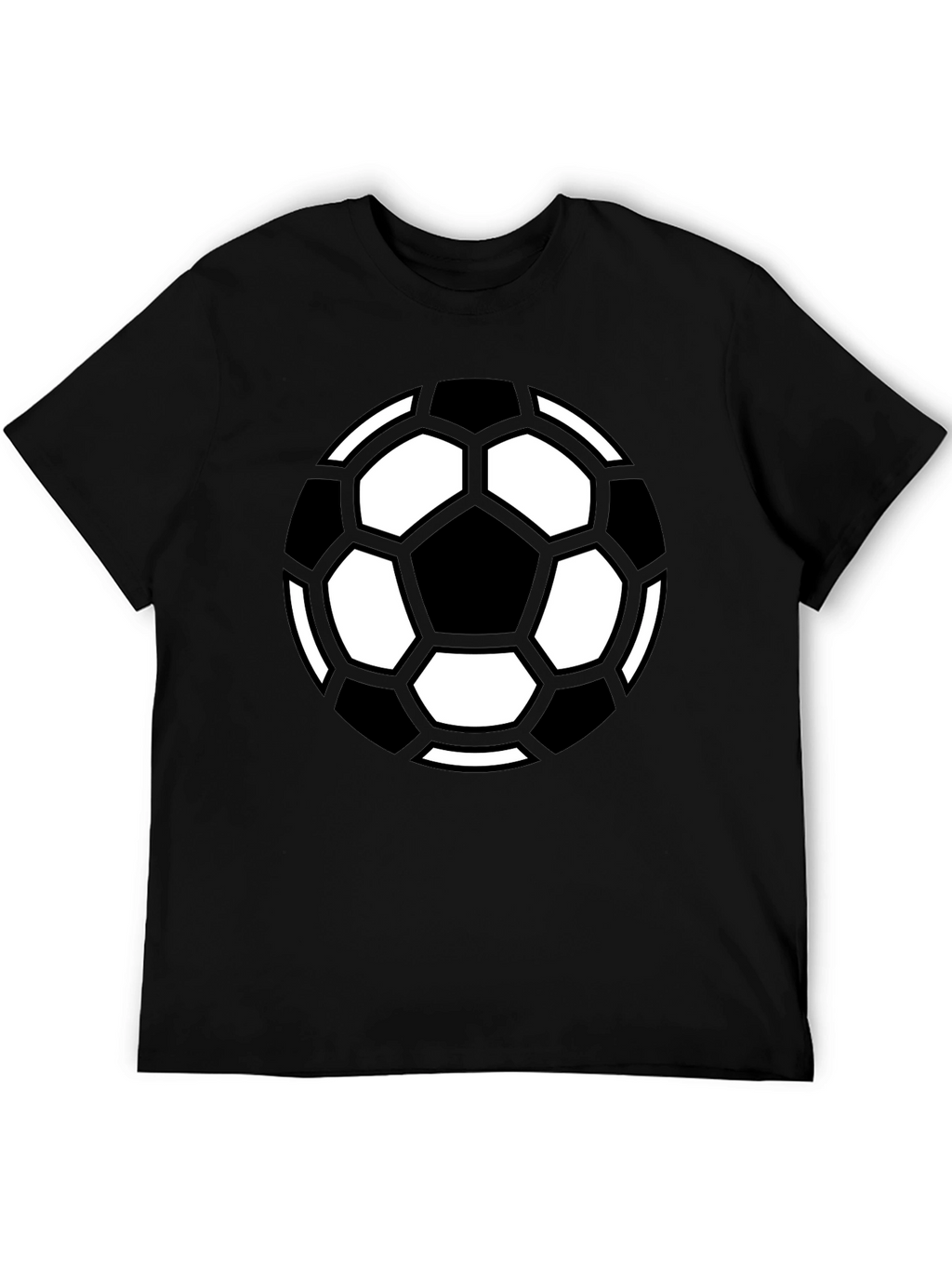 Soccer Ball Graphic Tee - Black